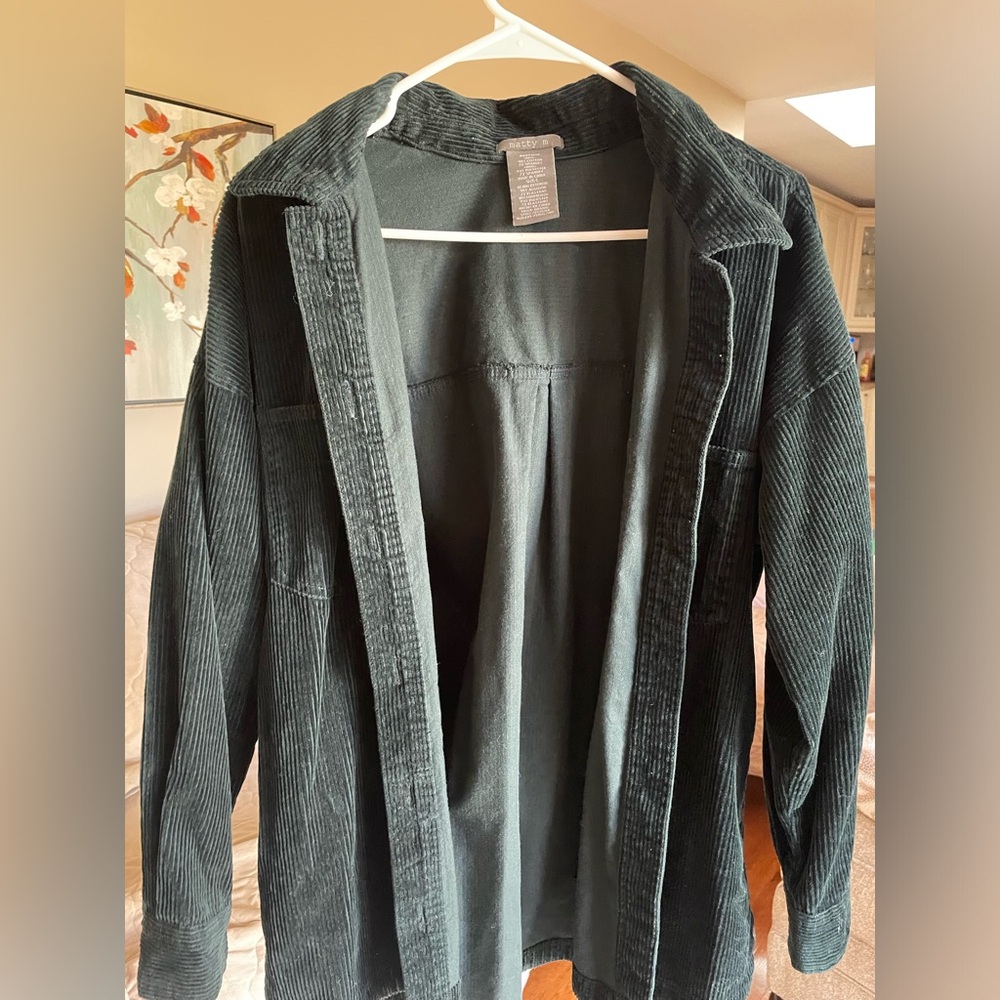 Dark Emerald Green Corduroy button down